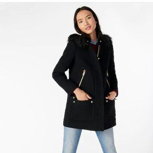 J.Crew Petite Chateau Parka Italian Stadium Cloth Wool